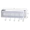 NEX™ Silver Wall-Mounted Mail Sorter and Key Organizer with 5 Hooks